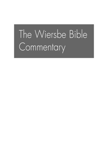 The Wiersbe Bible Commentary - WordPress 