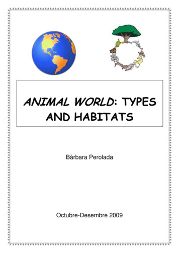 ANIMAL WORLD: TYPES AND HABITATS