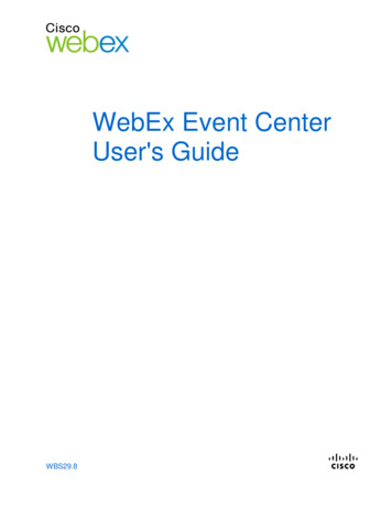 WebEx Event Center User's Guide - Cisco