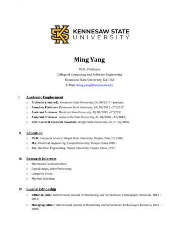 Ming Yang - Kennesaw State University