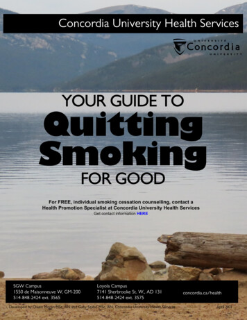 YOUR GUIDE TO Quitting Smoking - Concordia