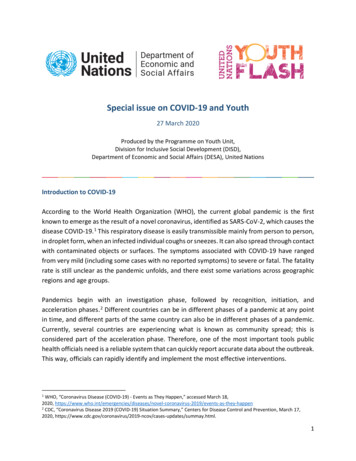 Special Issue On COVID-19 And Youth - United Nations