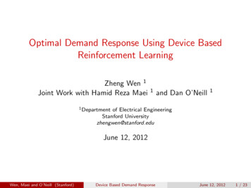Optimal Demand Response Using Device Based Reinforcement . - Stanford.edu