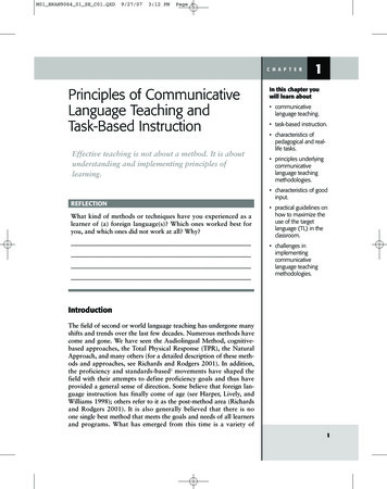 Principles Of Communicative Will Learn About Language .