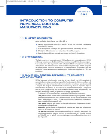 INTRODUCTION TO COMPUTER NUMERICAL CONTROL 