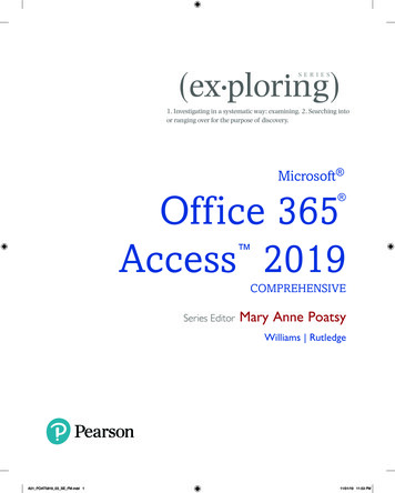 Microsoft Office 365 Access 2019 - Pearson