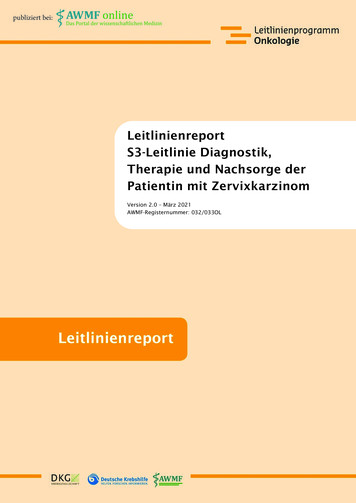 Leitlinienreport S3-Leitlinie Diagnostik, Therapie Und Nachsorge . - AWMF
