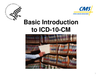 Basic Introduction To ICD-10-CM