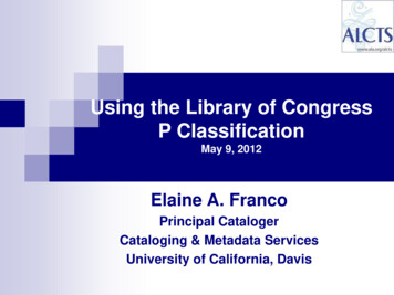 Using The Library Of Congress P Classification
