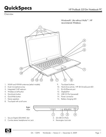 HP ProBook 5310m Notebook PC - CNET Content
