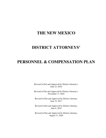 Personnel & Compensation Plan