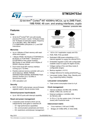 Datasheet - STM32H753xI - 32-bit Arm Cortex -M7 400MHz MCUs, Up To 2MB .