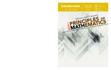 Principles Of Mathematics Book 1 (Teacher Guide)