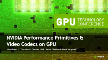 NVIDIA Performance Primitives & Video Codecs On GPU