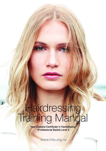 Hairdressing Training Manual - NZ Hair And Beauty 