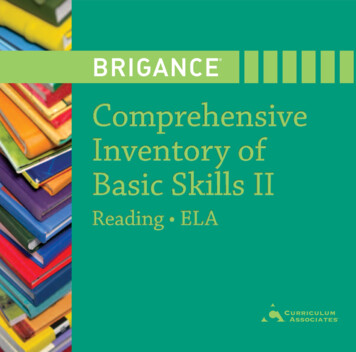 Comprehensive Inventory Of Basic Skills II
