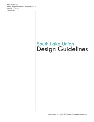 South Lake Union Design Guidelines - Seattle