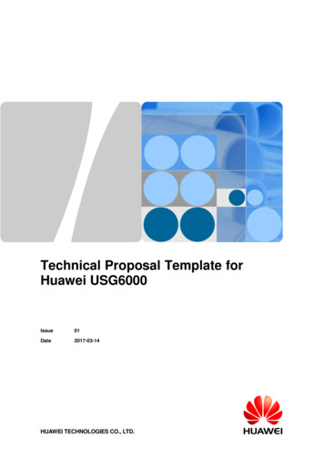 Technical Proposal Template For Huawei USG6000 - ActForNet
