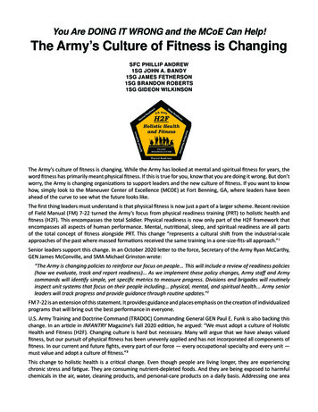 The Army's Culture Of Fitness Is Changing