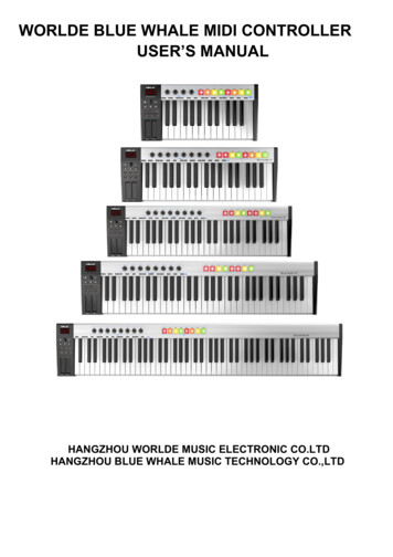 WORLDE BLUE WHALE MIDI CONTROLLER USER’S MANUAL