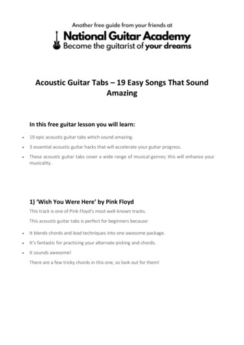 Acoustic Guitar Tabs 19 Easy Songs That Sound 