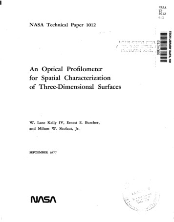 An Optical Profilometer For Spatial Characterization Of .