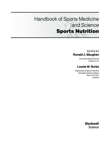 Handbook Of Sports Medicine And Science