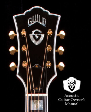 Acoustic Guitar Owner’s Manual - Guild Guitar Company