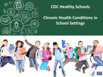 Chronic Health Conditions In School Settings - CDC