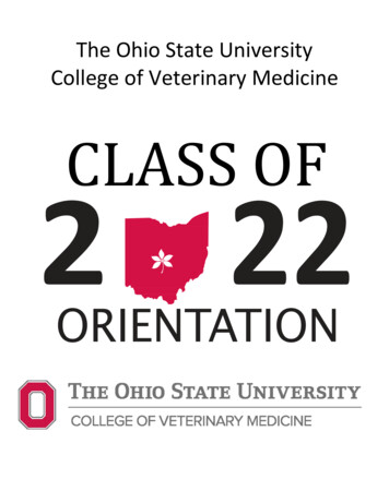 The Ohio State University College Of Veterinary Medicine 2CLASS OF 22