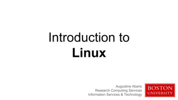 Introduction To Linux - Boston University
