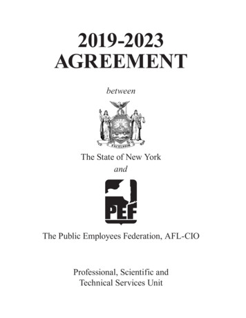 2019 To 2023 State And PEF - Government Of New York