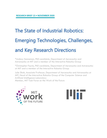 The State Of Industrial Robotics: Emerging Technologies .