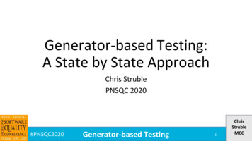 Generator-based Testing: A State By State Approach