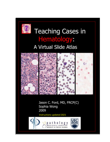 Teaching Cases In Hematology - Home - Pathology