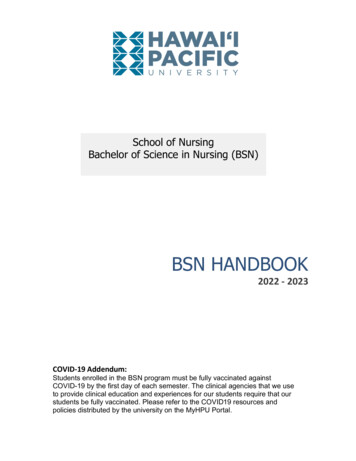 BSN Handbook - Hpu.edu