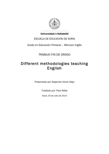 Different Methodologies Teaching English