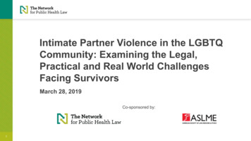 Intimate Partner Violence In The LGBTQ Community: Examining The Legal .