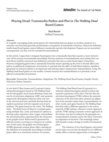 Playing Dead: Transmedia Pathos And Plot In The 