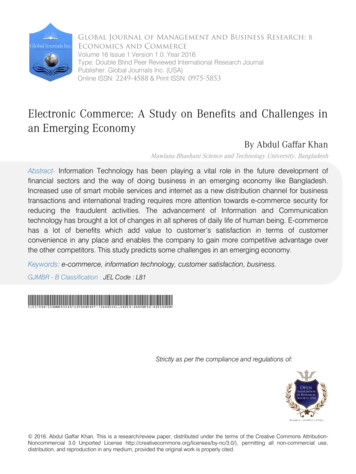 Electronic Commerce: A Study On Benefits And Challenges In .
