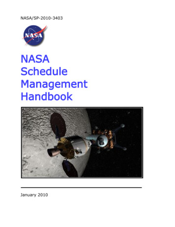 NASA Scheduling Management Handbook