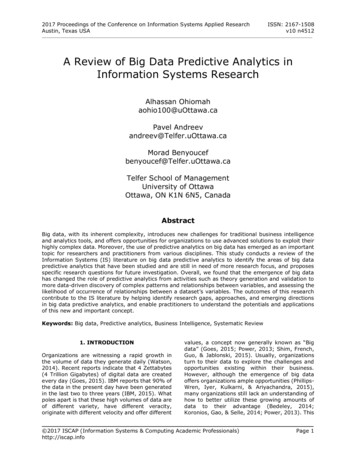 A Review Of Big Data Predictive Analytics In Information .