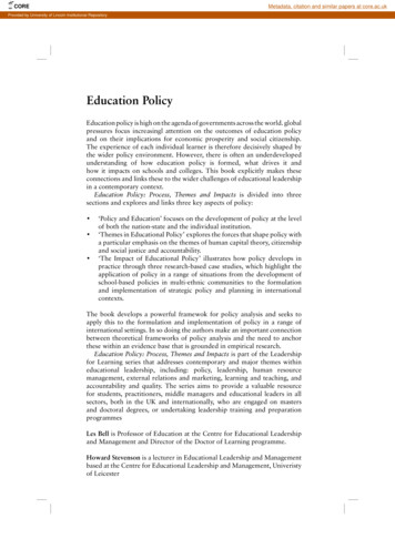 Education Policy - CORE