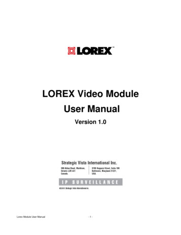 Lorex Module - Manual Version1