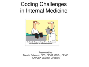 Coding Challenges In Internal Medicine