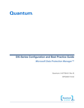 DXi-Series Configuration And Best Practice Guide - Quantum