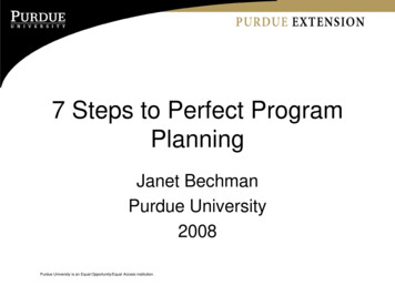 7 Steps To Perfect Program Planning - Purdue Agriculture