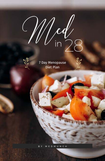 7 Day Menopause Diet Plan - Mediterranean Diet Meal Plan .