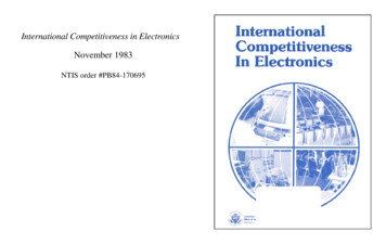 International Competitiveness In Electronics - OTA Archive