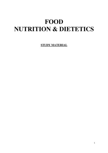 FOOD NUTRITION & DIETETICS